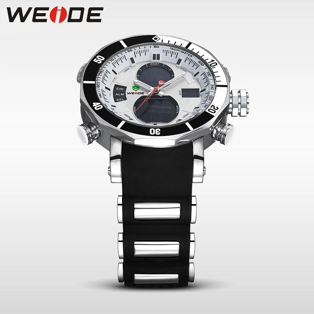 Men Sports Watches Waterproof Military Quartz Digital Watch Alarm Stopwatch Dual Time Zones Brand