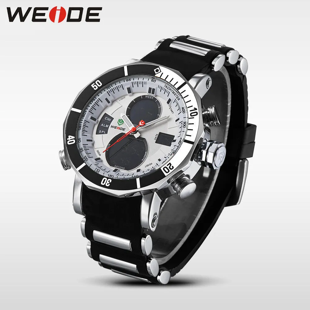 Men Sports Watches Waterproof Military Quartz Digital Watch Alarm Stopwatch Dual Time Zones Brand