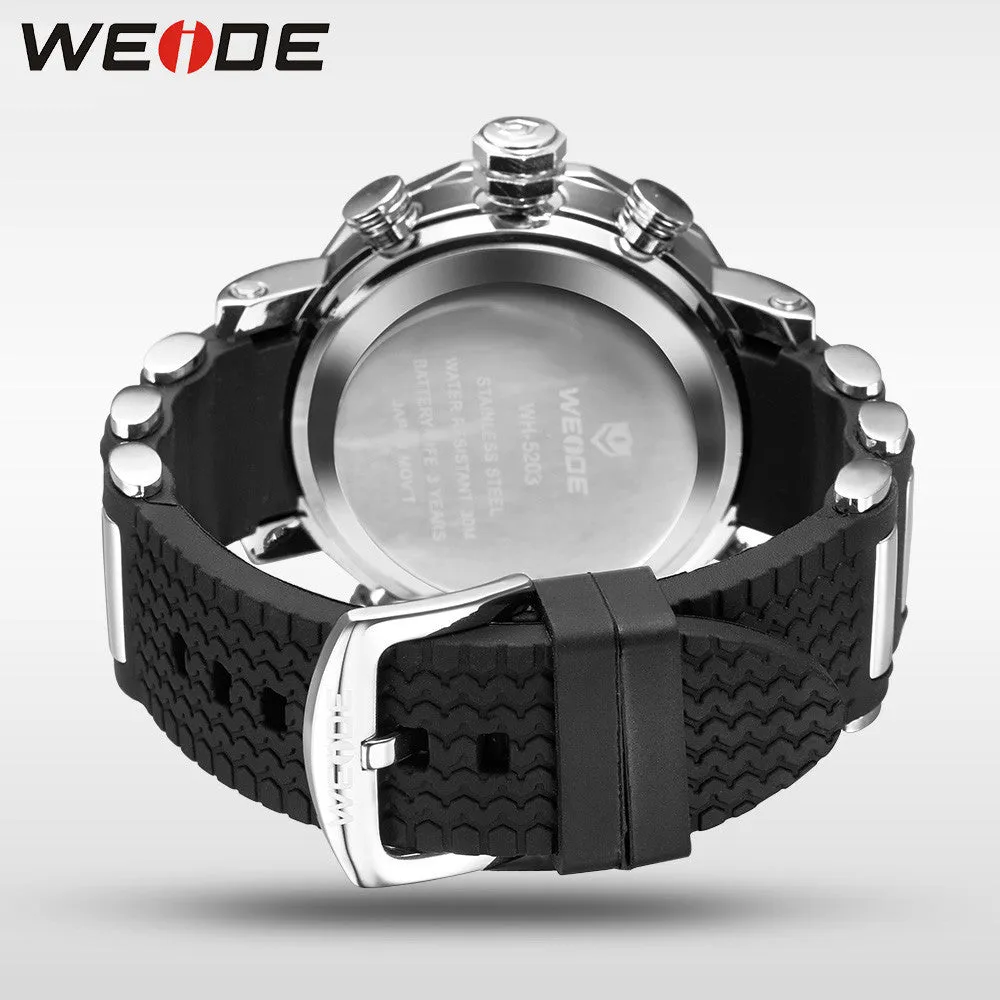 Men Sports Watches Waterproof Military Quartz Digital Watch Alarm Stopwatch Dual Time Zones Brand