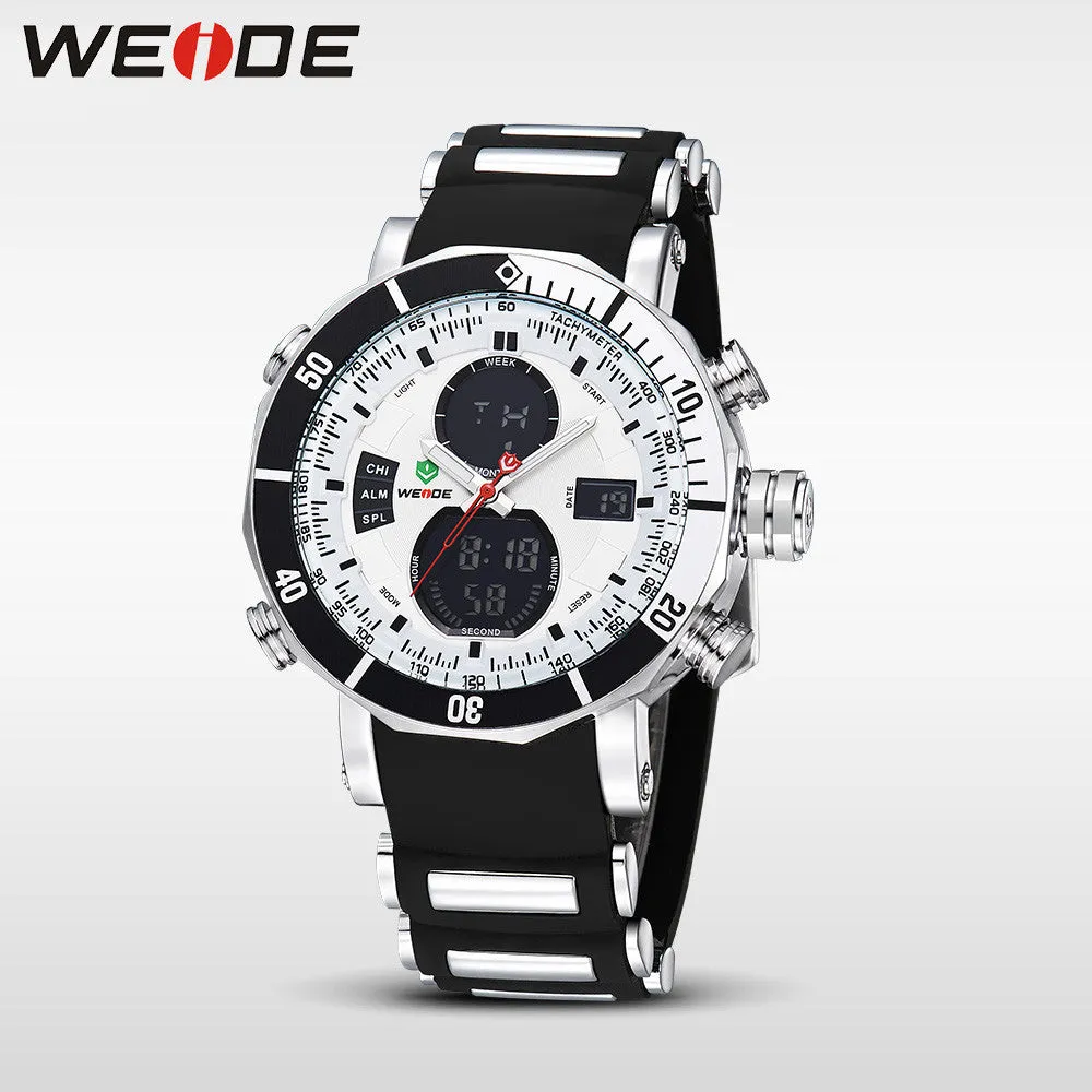 Men Sports Watches Waterproof Military Quartz Digital Watch Alarm Stopwatch Dual Time Zones Brand