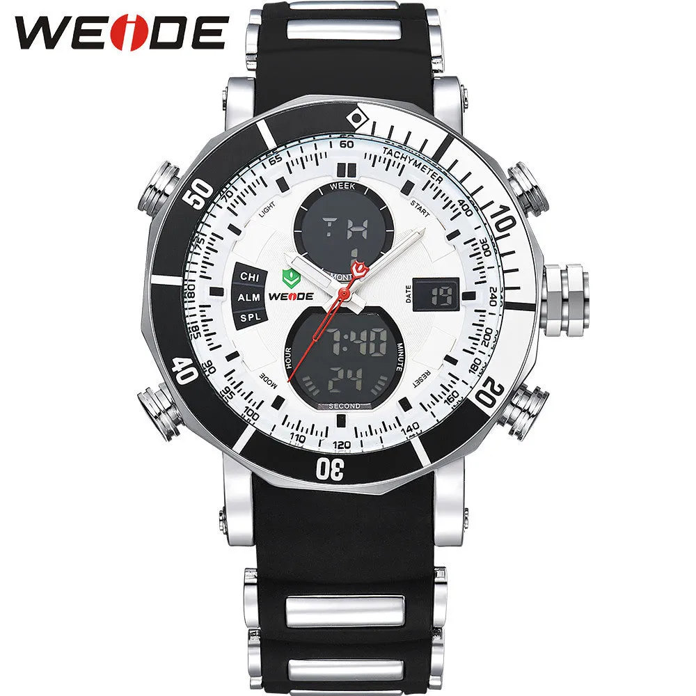 Men Sports Watches Waterproof Military Quartz Digital Watch Alarm Stopwatch Dual Time Zones Brand