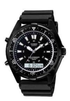 Men's Casio Analog-digital Dive Style Stainless Steel Watch