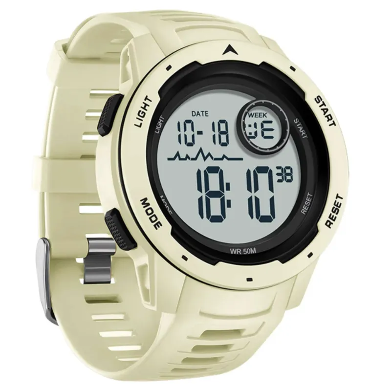 Men's Digital Watch 50M Waterproof Tactical Watch Backlight Stopwatch Alarm 12/24H Sport Outdoor