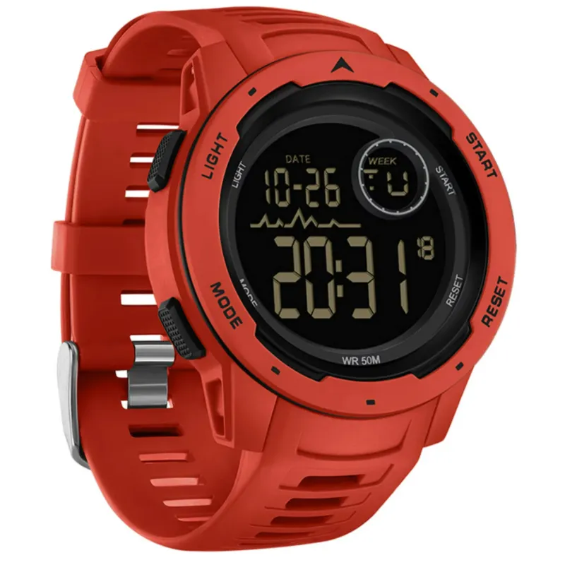 Men's Digital Watch 50M Waterproof Tactical Watch Backlight Stopwatch Alarm 12/24H Sport Outdoor