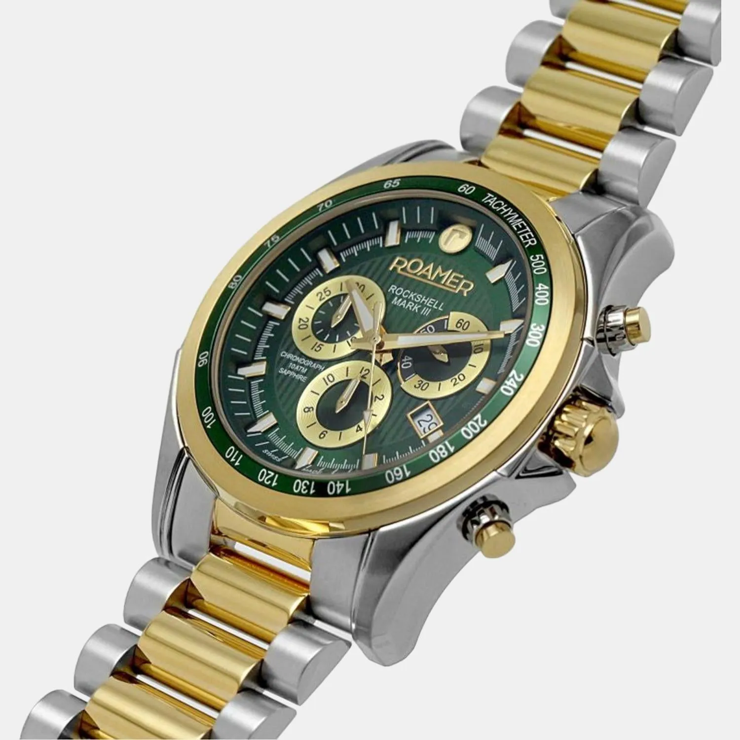 Men's Green Stainless Steel Chronograph Watch 220837 48 75 20