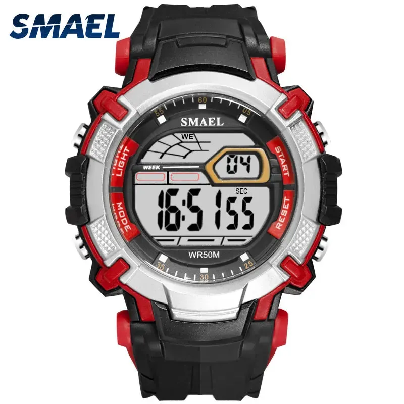 Mens Led Watches SMAEL Digital Clock Alarm Waterproof Led Sport Male Clock Wristwatches 1620 Top Brand Luxury Sports Watches Men