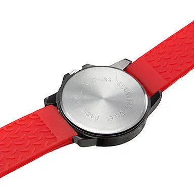 Men's Silicone Analog Quartz Wrist Watch (Assorted Colors)