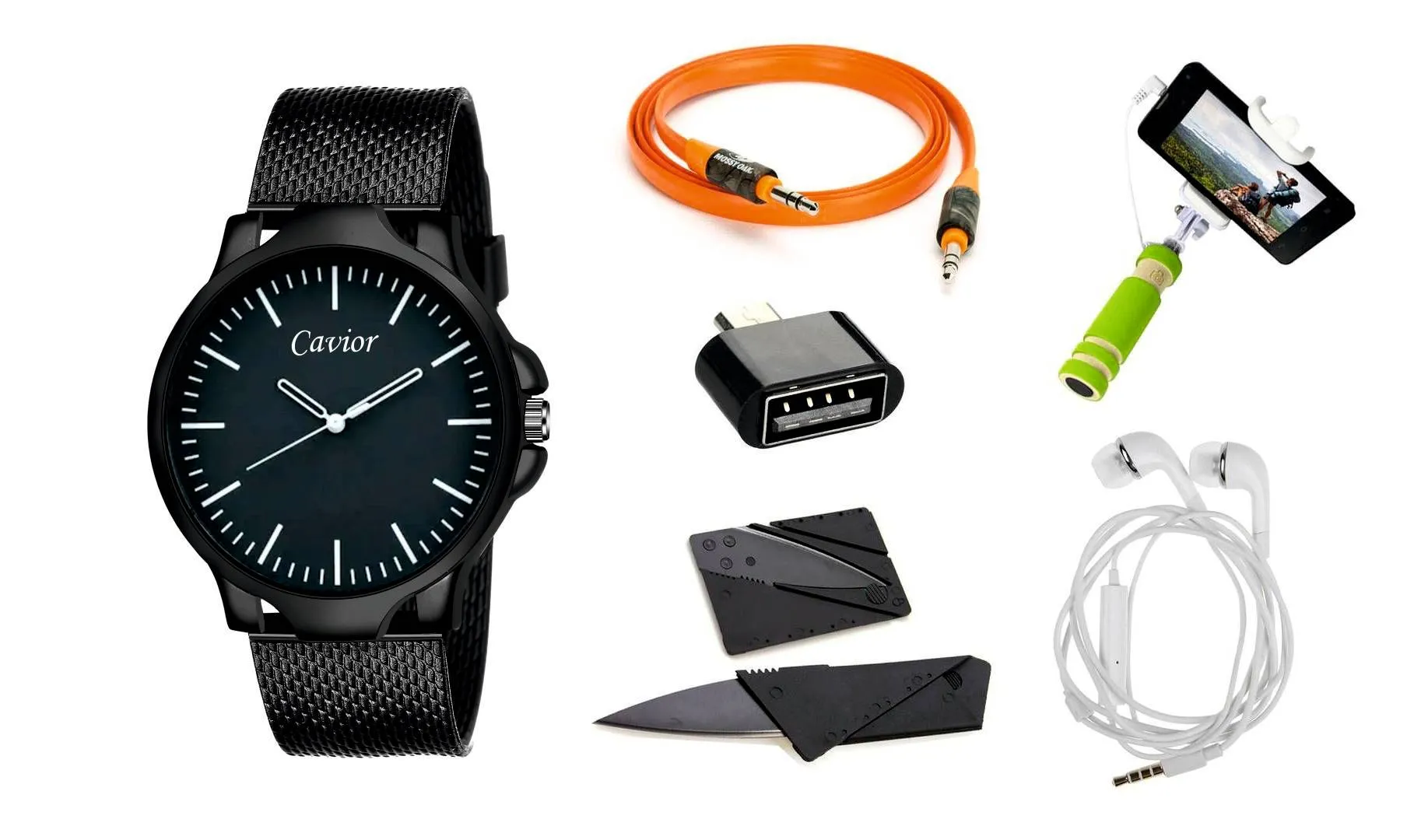 Men's Stylish and Trendy Analog Watch with Accessories (Combo)