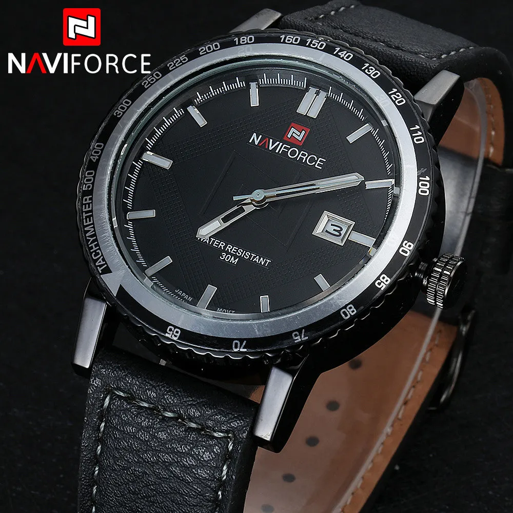 Mens Watches Top Brand Luxury Quartz Watch Fashion Genuine Leather Watches for men