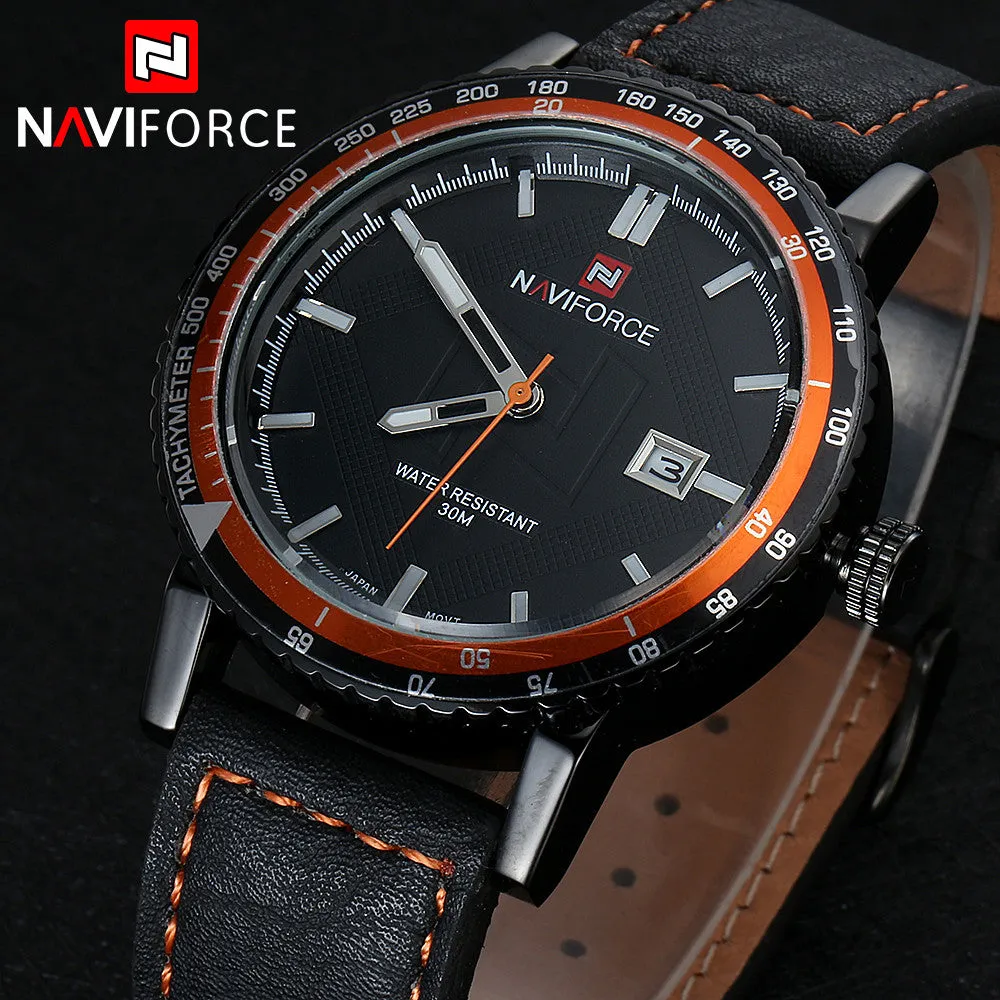 Mens Watches Top Brand Luxury Quartz Watch Fashion Genuine Leather Watches for men