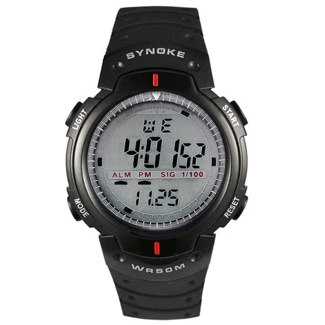 Mens Waterproof Sports Quartz Watch With Stopwatch