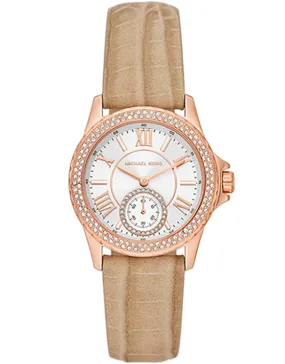 Michael Kors Mini Everest Three-Hand Luggage Suede Croco Leather Watch - MK4719 - 787757