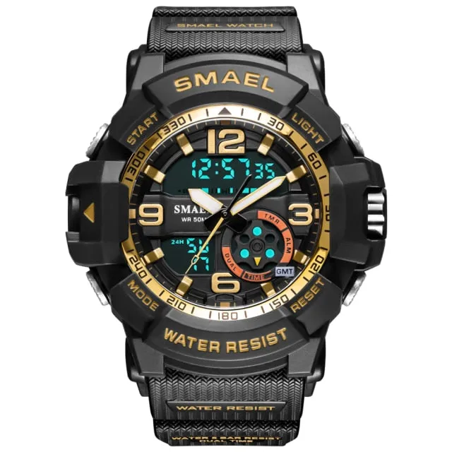 Military Watch 50m Waterproof Wristwatch LED Quartz Clock Male Digital Sports Watches Men's