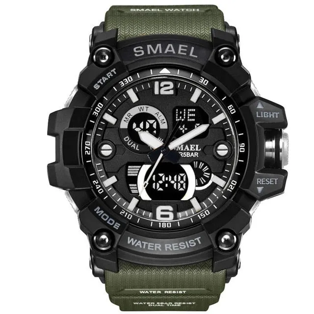 Military Watch 50m Waterproof Wristwatch LED Quartz Clock Male Digital Sports Watches Men's