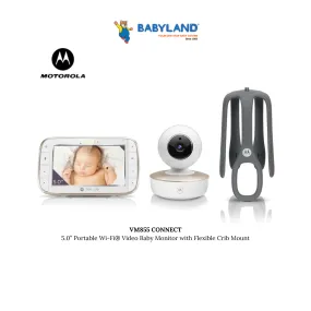 Motorola VM855 CONNECT 5.0” Portable Wi-Fi® Video Baby Monitor with Flexible Crib Mount