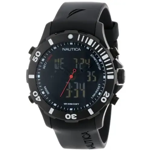 Nautica Men's N19594G BFD ANA DIGI Classic Analog with Enamel Bezel Watch