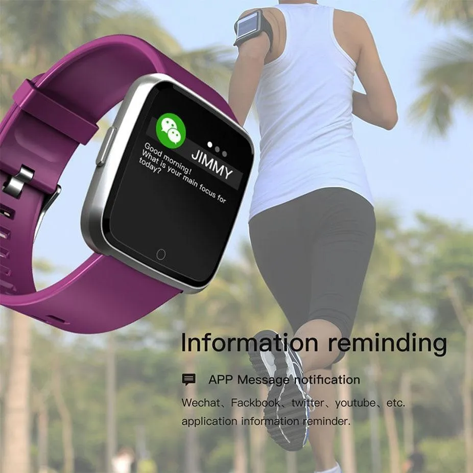 New IP67 Waterproof Fitness Tracker Heart Rate Monitor Blood Pressure Clock Smartwatch For Android iPhone