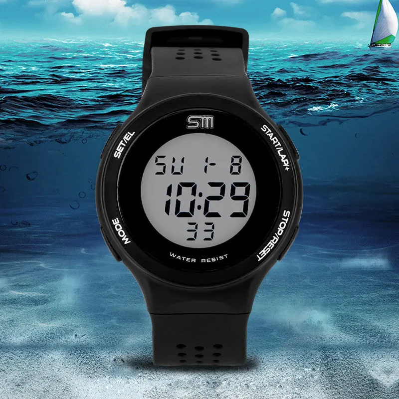 New SM Brand Men Sports Watches Military Watch Women Casual LED Digital Multifunctional Wristwatches 30M Waterproof Student