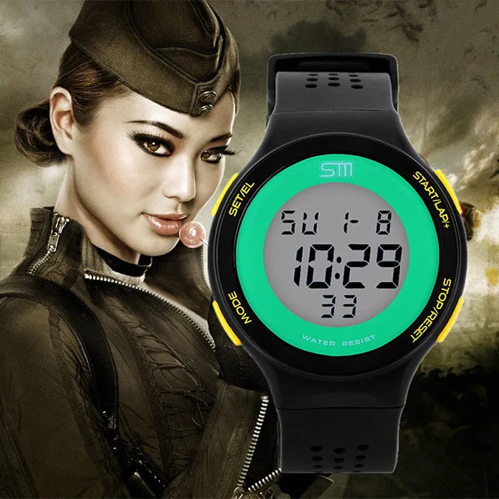 New SM Brand Men Sports Watches Military Watch Women Casual LED Digital Multifunctional Wristwatches 30M Waterproof Student