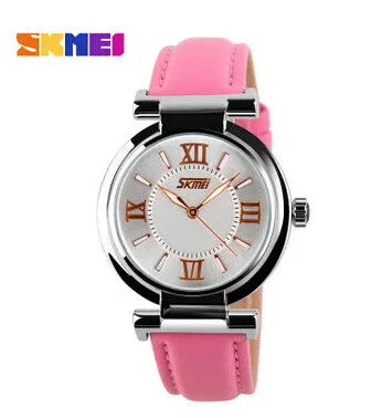 New Women Dress Watches 3ATM Waterproof Genuine Leather Strap Fashion Quartz Watch Student Wristwatch