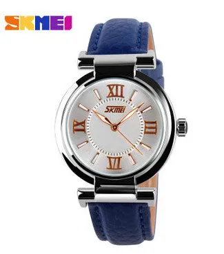 New Women Dress Watches 3ATM Waterproof Genuine Leather Strap Fashion Quartz Watch Student Wristwatch