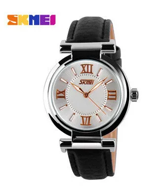 New Women Dress Watches 3ATM Waterproof Genuine Leather Strap Fashion Quartz Watch Student Wristwatch