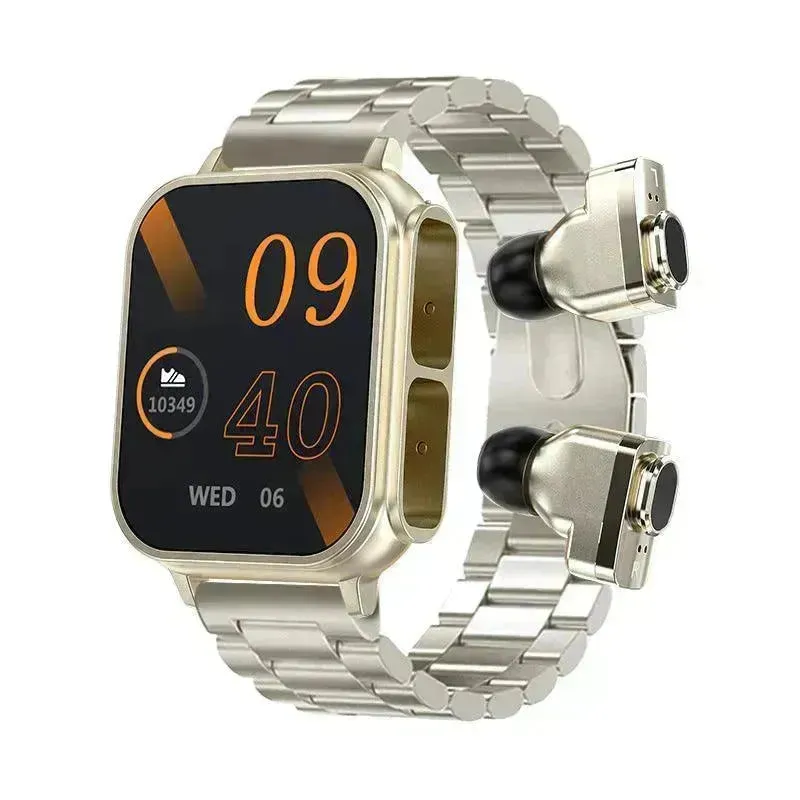 NFC Earphone Smart Watch Two-in-one Sitting Heart Rate Health Monitoring Multi-Language Support Smart Watch