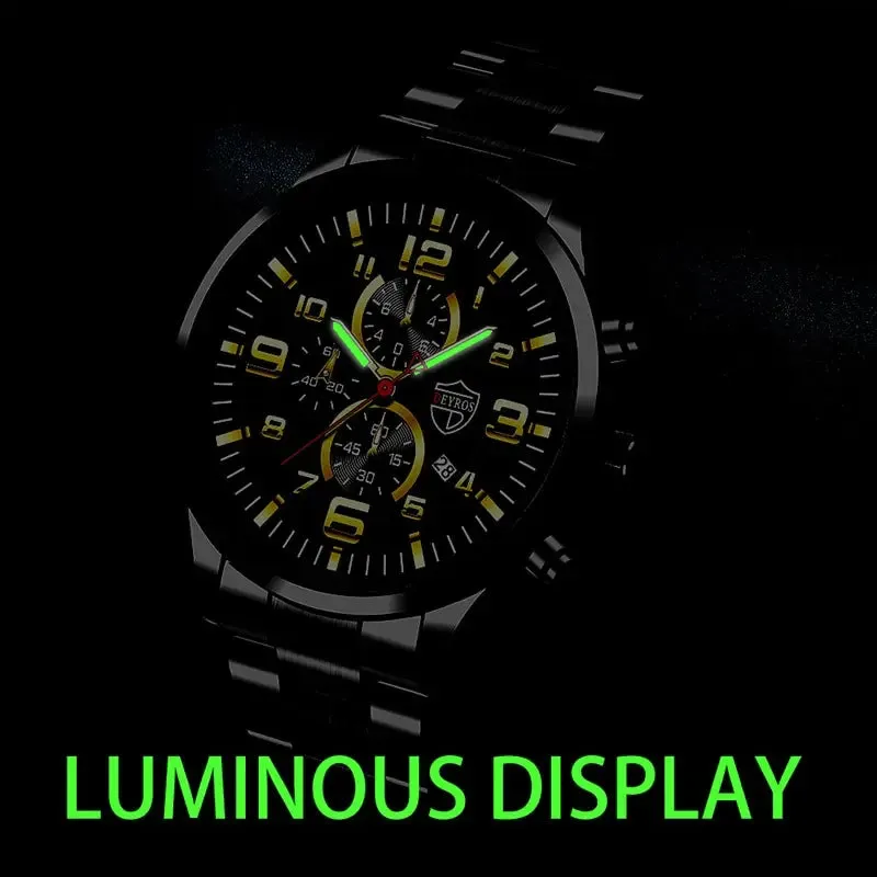 Nightglow Stainless Steel Gold Watch