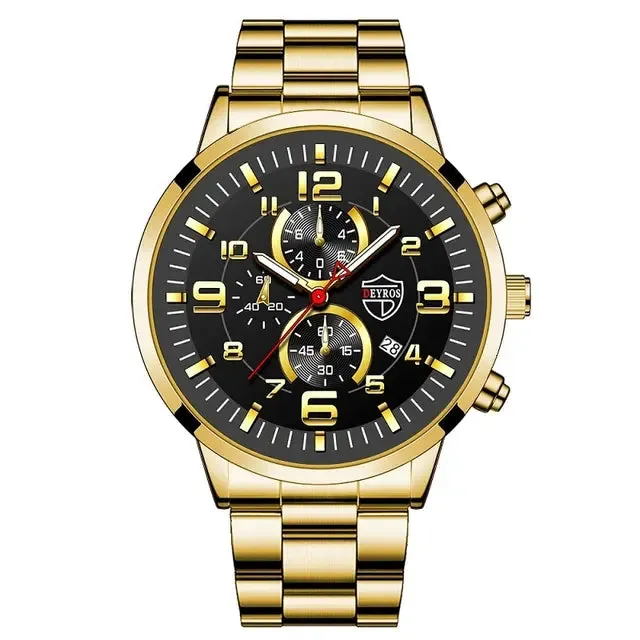 Nightglow Stainless Steel Gold Watch