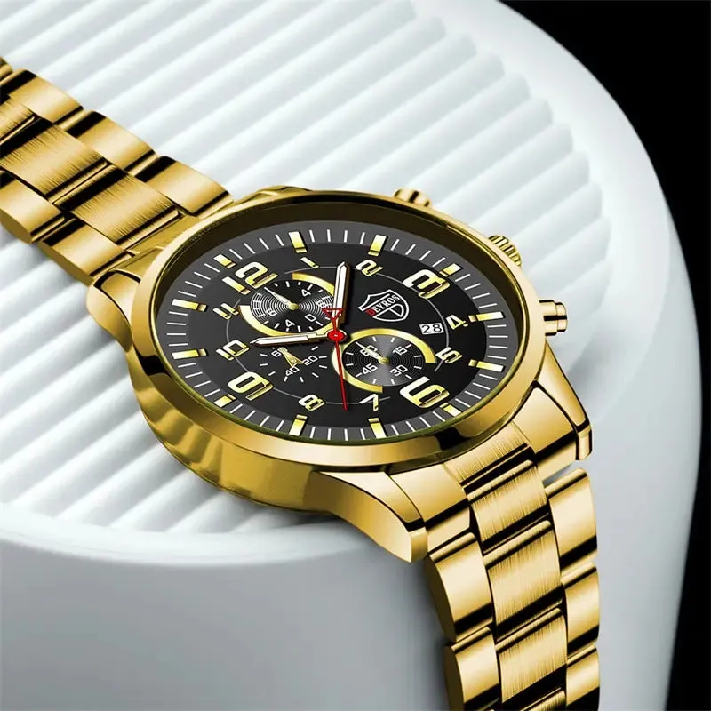 Nightglow Stainless Steel Gold Watch