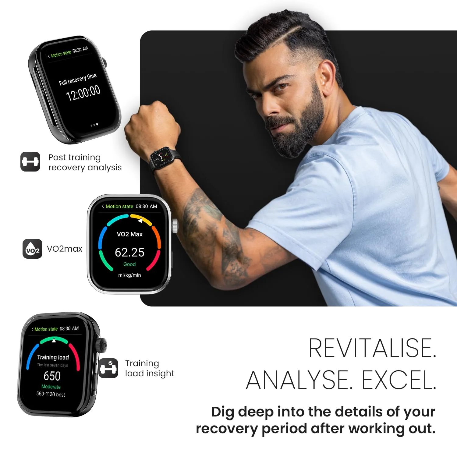 Noise Newly Launched ColorFit Pro 5 Max 1.96" AMOLED Display Smart Watch, BT Calling, Post Training Workout Analysis, VO2 Max, Rapid Health, 5X Faster Data Transfer - Elite Black