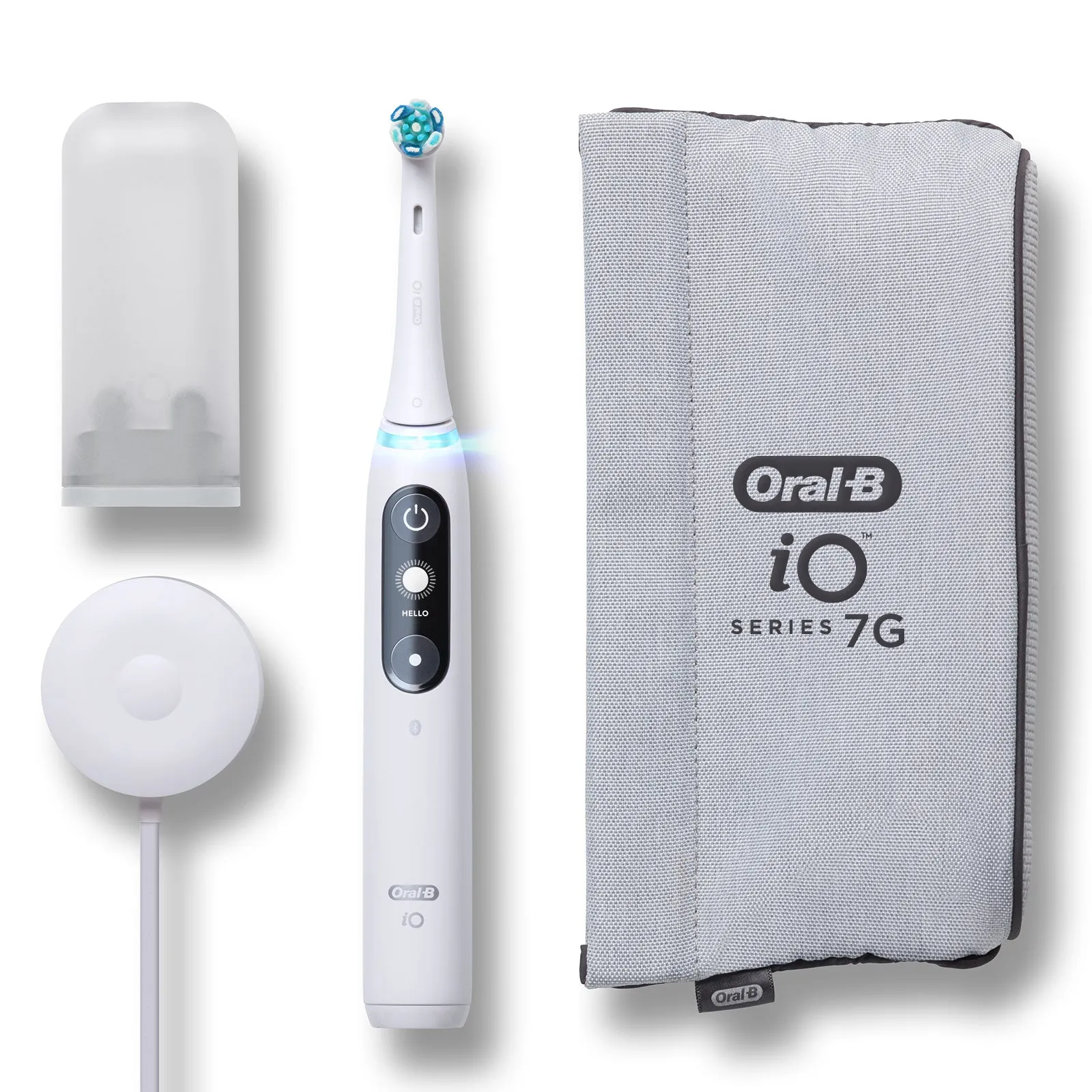 Oral-B iO Series 7G Rechargeable Electric Toothbrush, White, 1 Ct