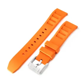 Orange RM Vented FKM Quick Release Rubber Watch Strap, 20mm