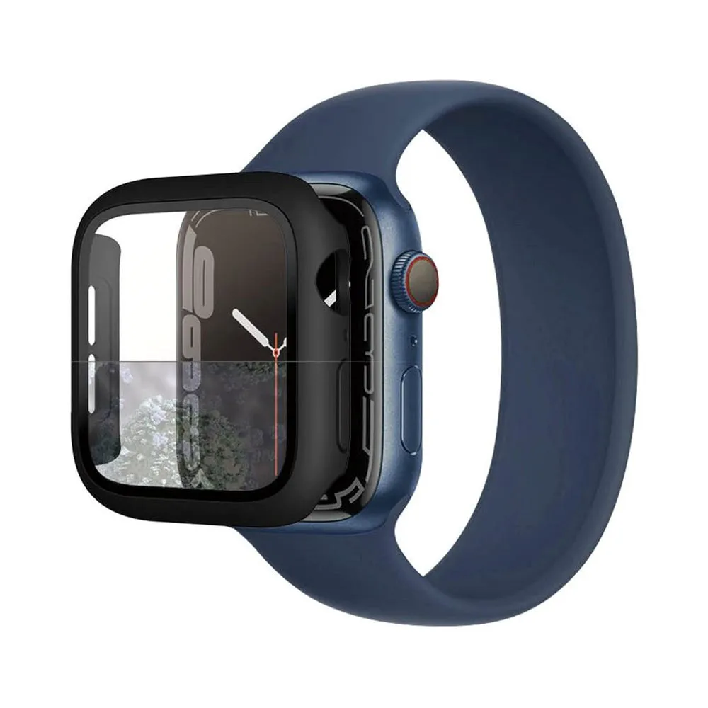 PanzerGlass Apple Watch 9/8/7 (45mm) Full Body Protection Cover   Indbygget Skærmbeskyttelse m. Anti-Bacterial - Sort