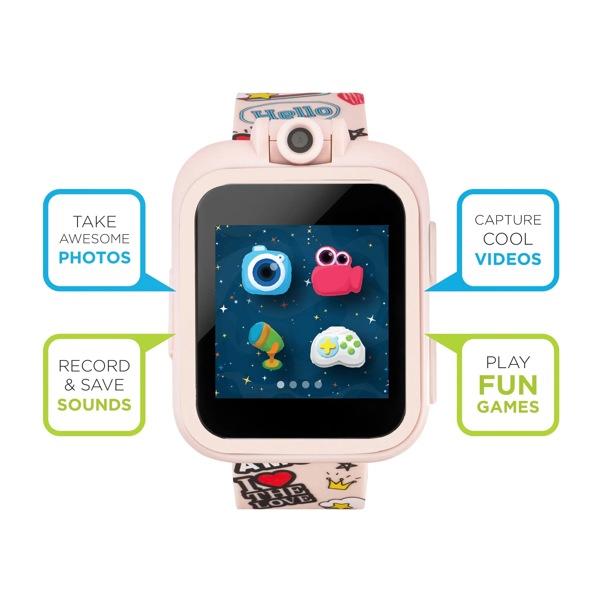 PlayZoom Smartwatch for Kids: Graffiti Print