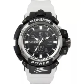 Plein Sport Combat White-Black Analog-Digital Watch 50mm