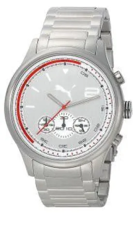 Puma Men's Pu102741004 Wheel Chrono Analog Display Quartz Silver Watch