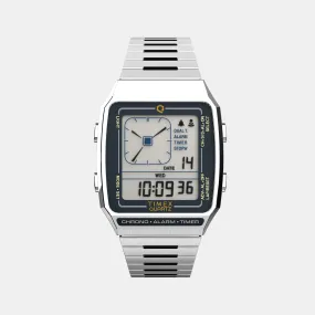 Q Timex Men Digital Stainless Steel Watch TW2U72400U9