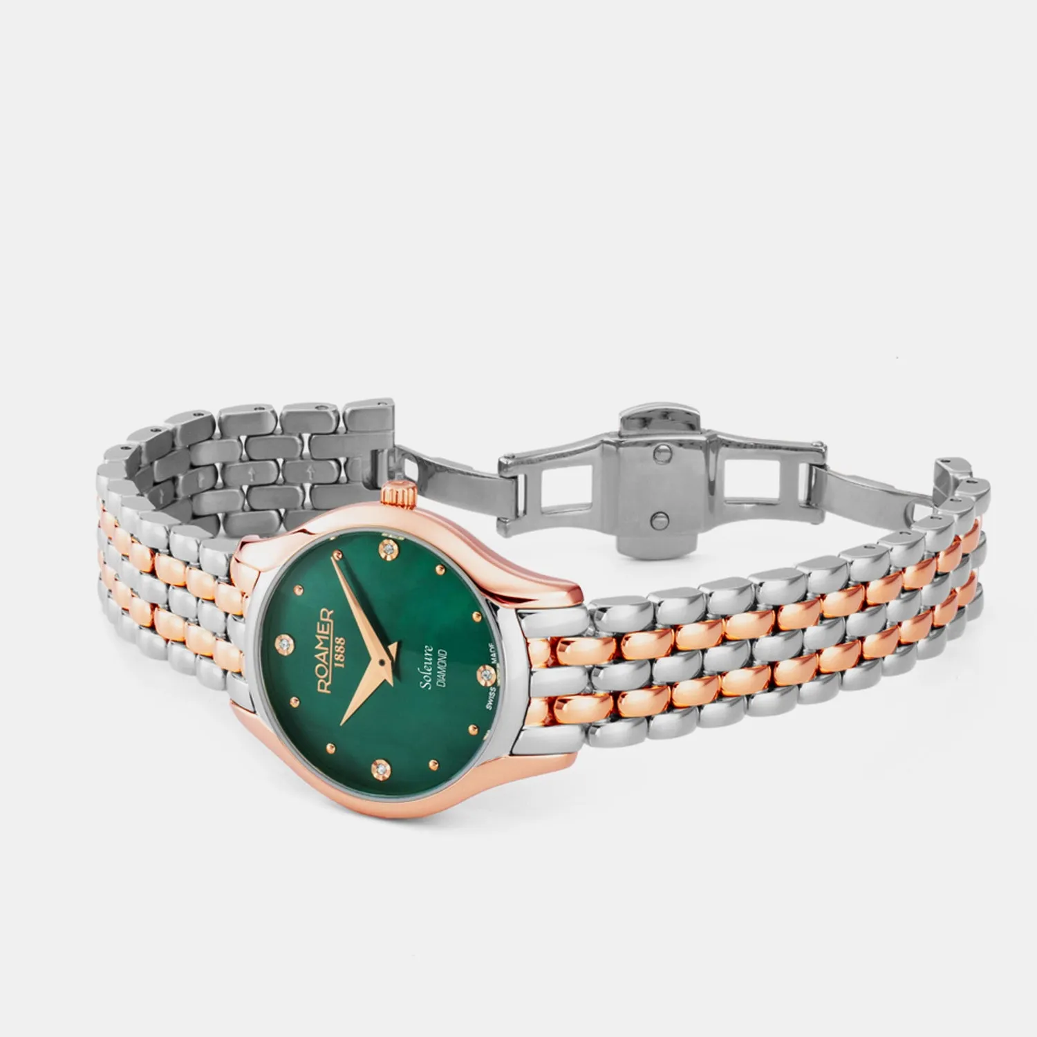 Quartz Women Green Mop Analog Stainless Steel Watch 547857 49 75 50