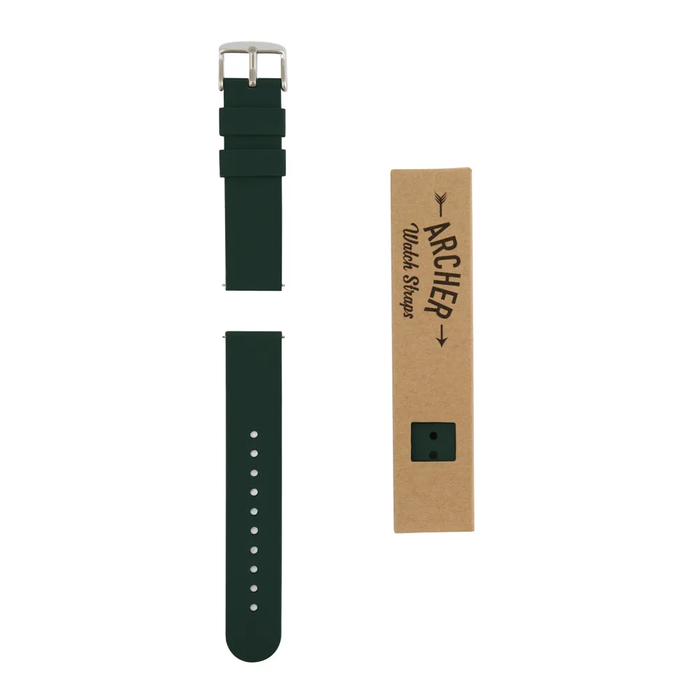 Quick Release Silicone Watch Band - British Racing Green