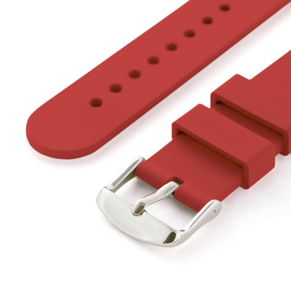 Quick Release Silicone Watch Band - Venetian Red