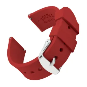 Quick Release Silicone Watch Band - Venetian Red