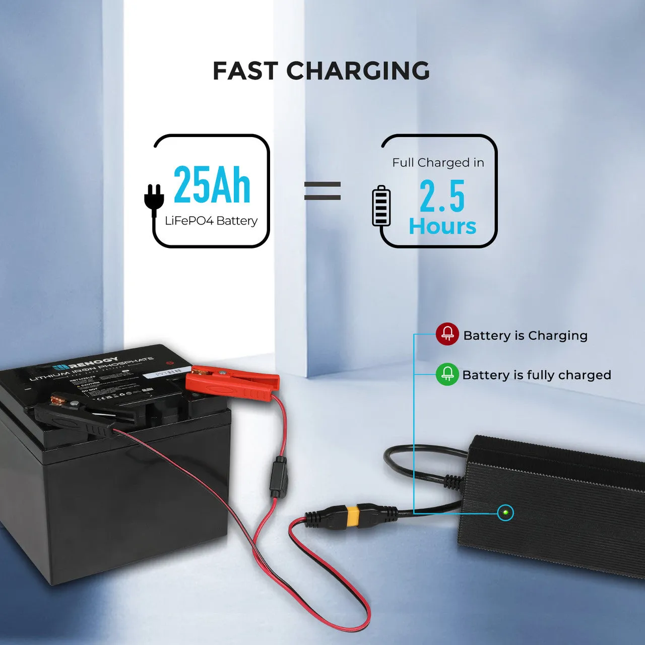 Renogy 24V 10 AC to DC Lithium battery charger