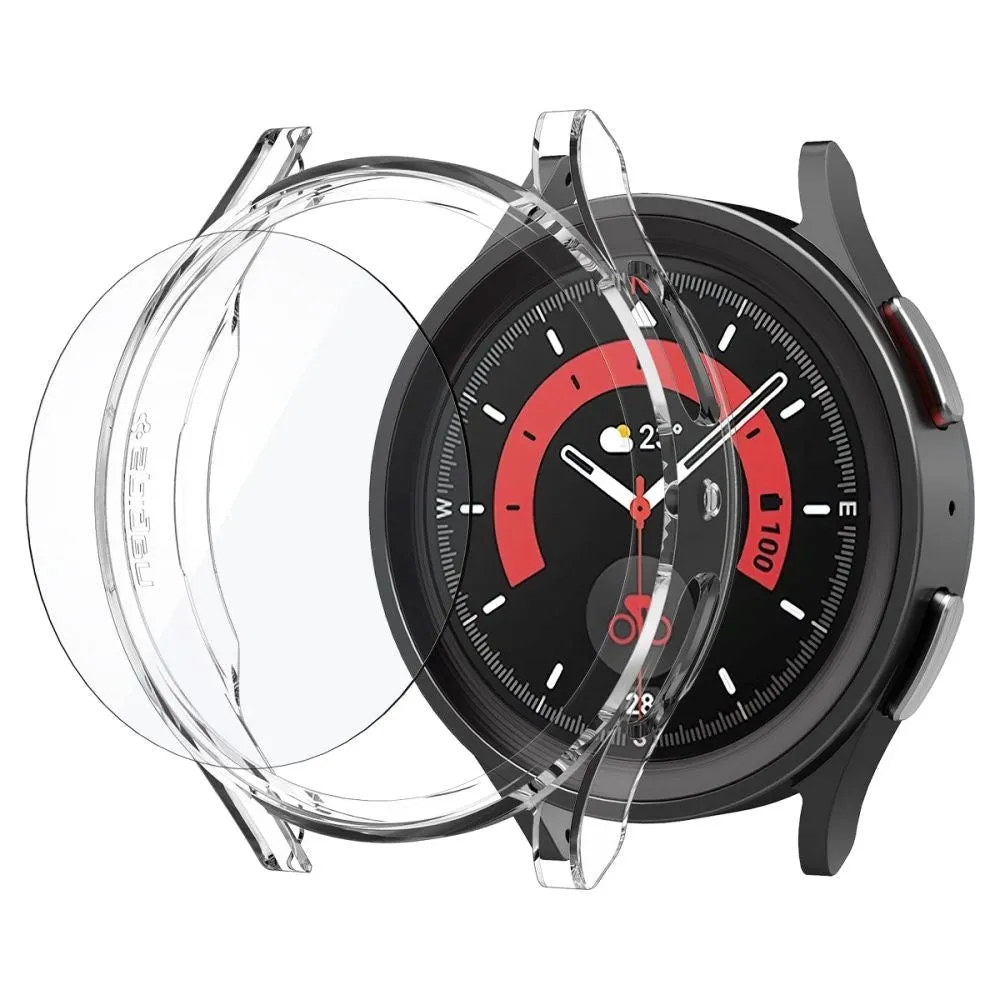 Samsung Galaxy Watch 5 Pro (45mm) Spigen Cover m. Skærmbeskyttelse - Gennemsigtig