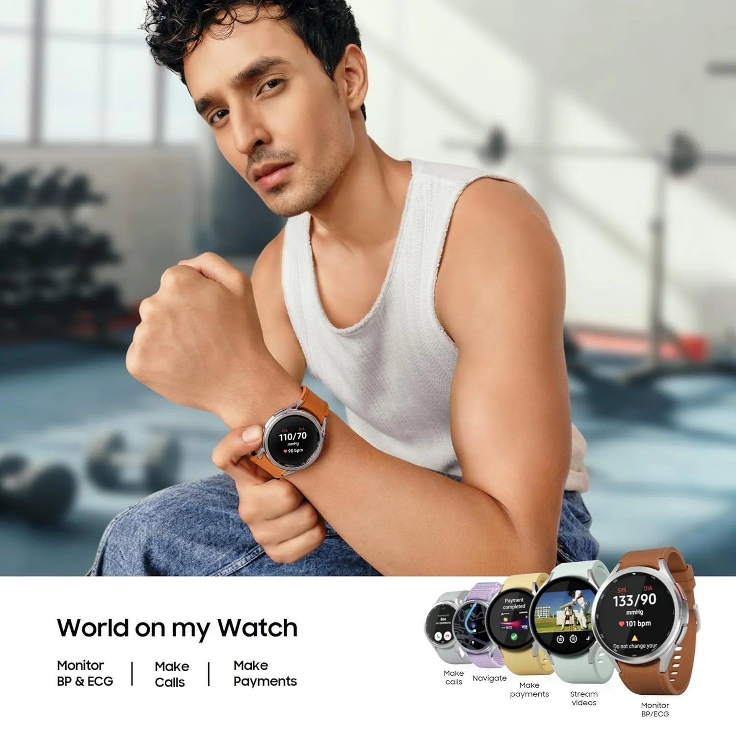 Samsung Galaxy Watch6 Classic Bluetooth (47mm, Black, Compatible with Android only) | Introducing BP & ECG Features