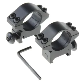 Scope Ring Mount 25.4mm for 20mm Picatinny Rail, 2 pcs