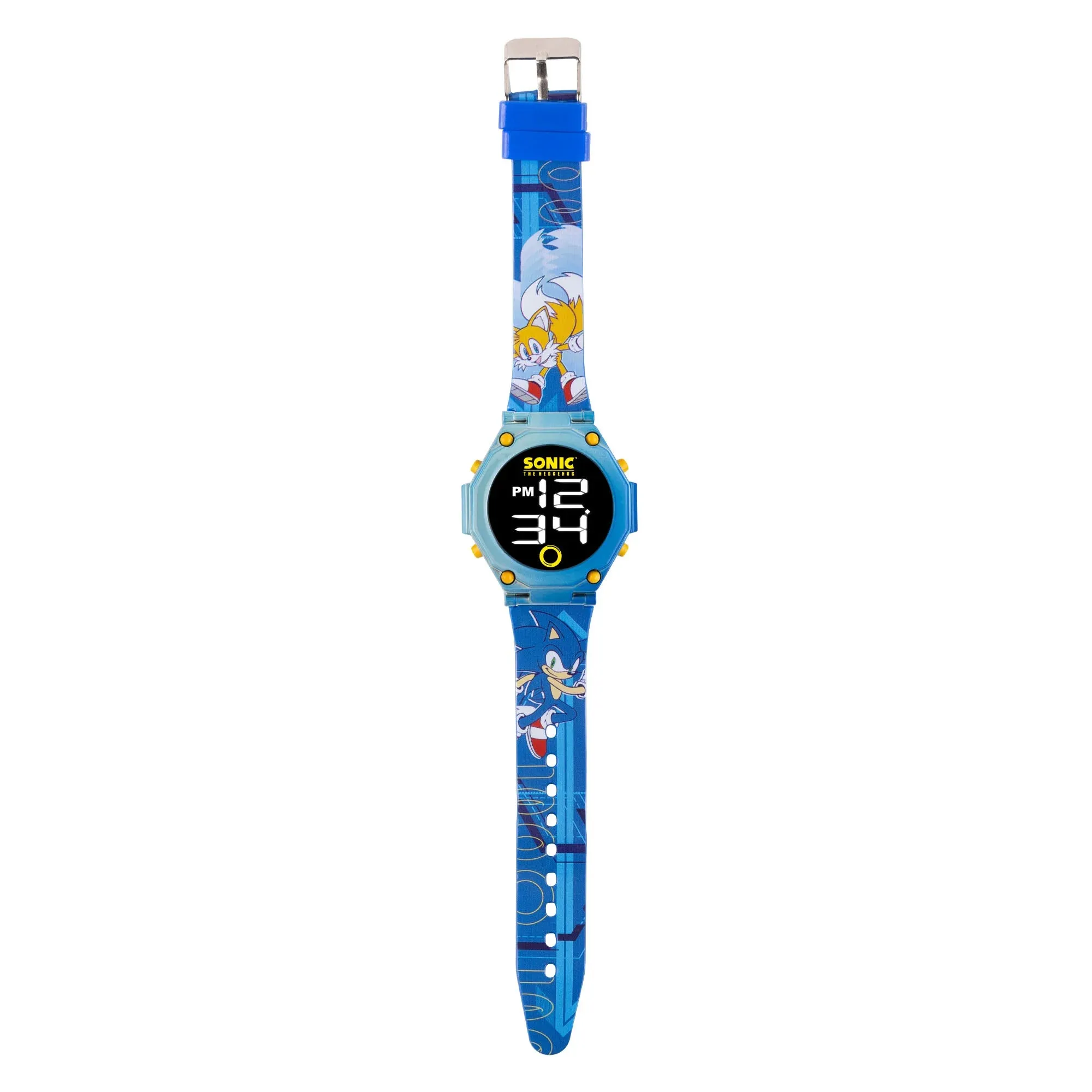 Sega Sonic the Hedgehog Character Print Digital Flashing Watch