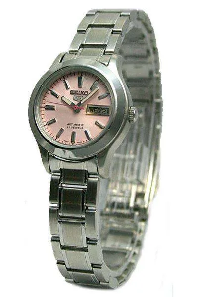 SEIKO SYMD91K1 Automatic Silver Stainless Steel Pink Dial Watch for Women