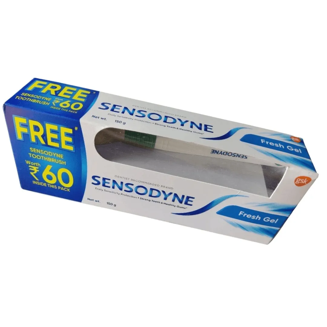 Sensodyne Toothpaste Fresh Gel (150g)   Toothbrush