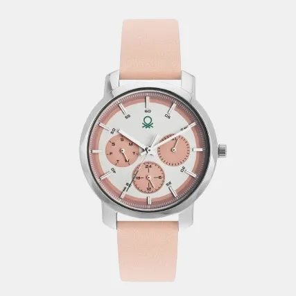 Signature Pink Women's Multi-Function Leather Watch UWUCL0501